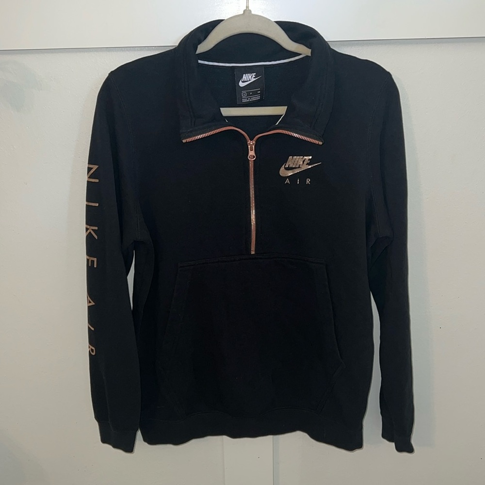 Nike Air Half Zip Sweatshirt with Rose Gold detail